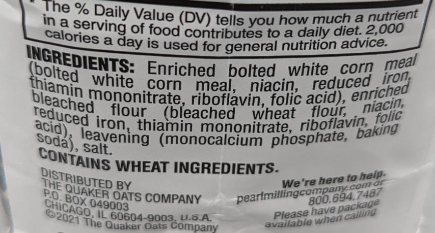 Self Rising White Corn Meal Mix