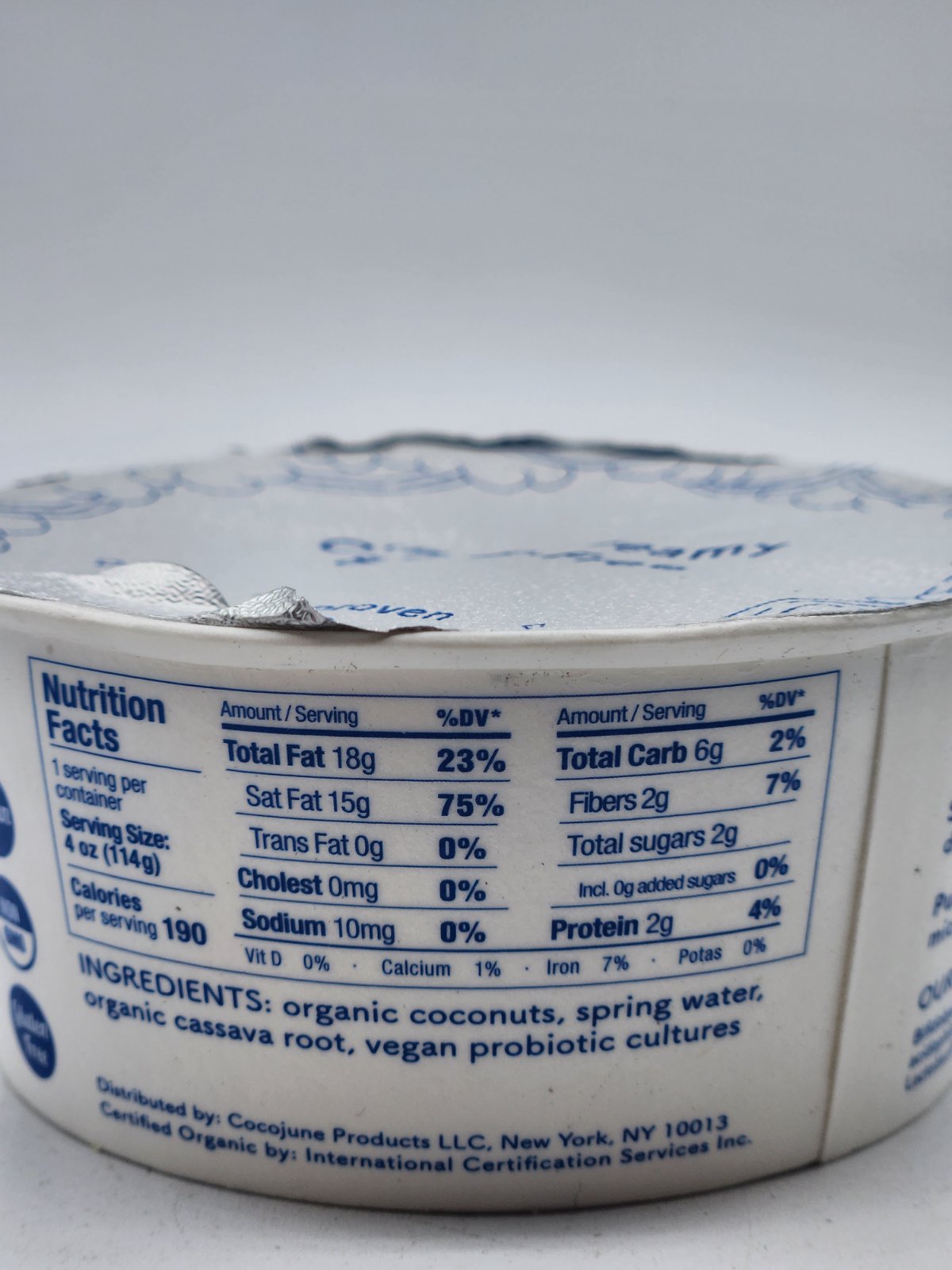 Organic Dairy-Free Coconut Yogurt