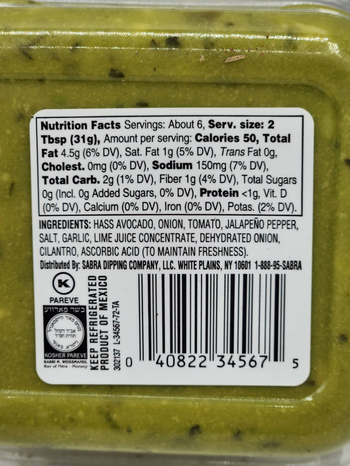 Sabra Classic Guacamole