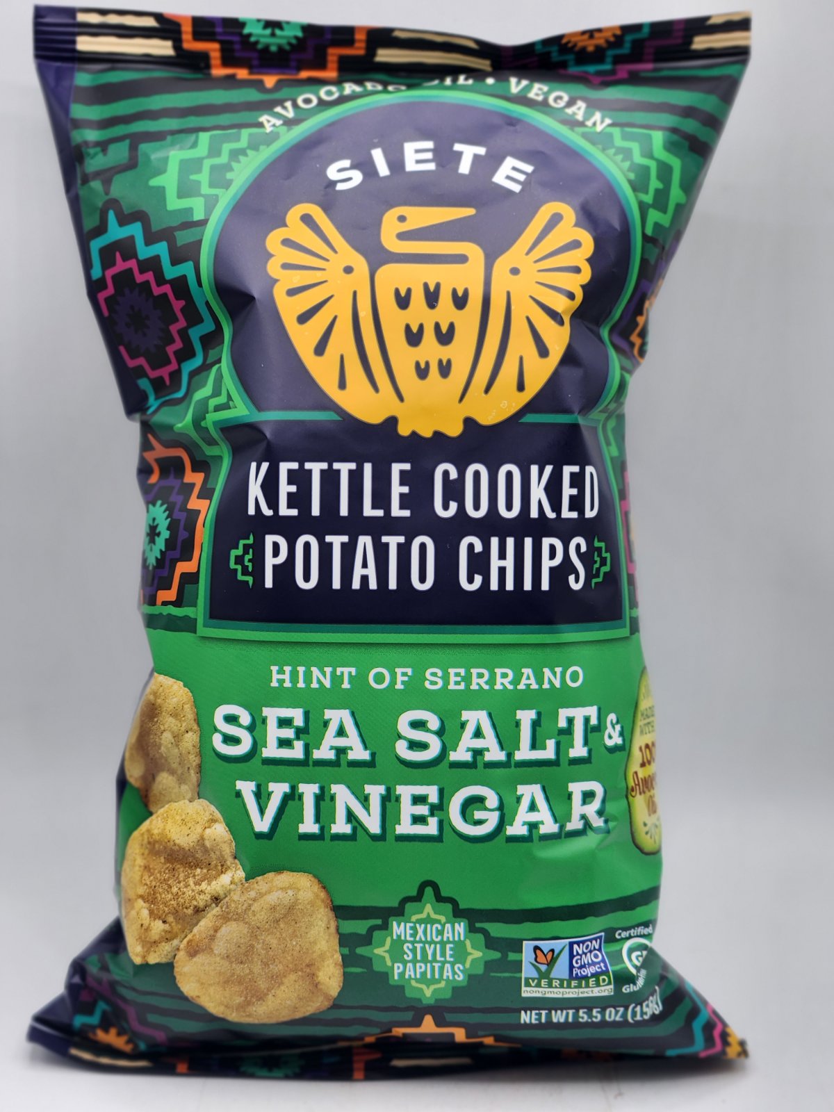 Sea Salt & Vinegar With Serrano Potato Chips