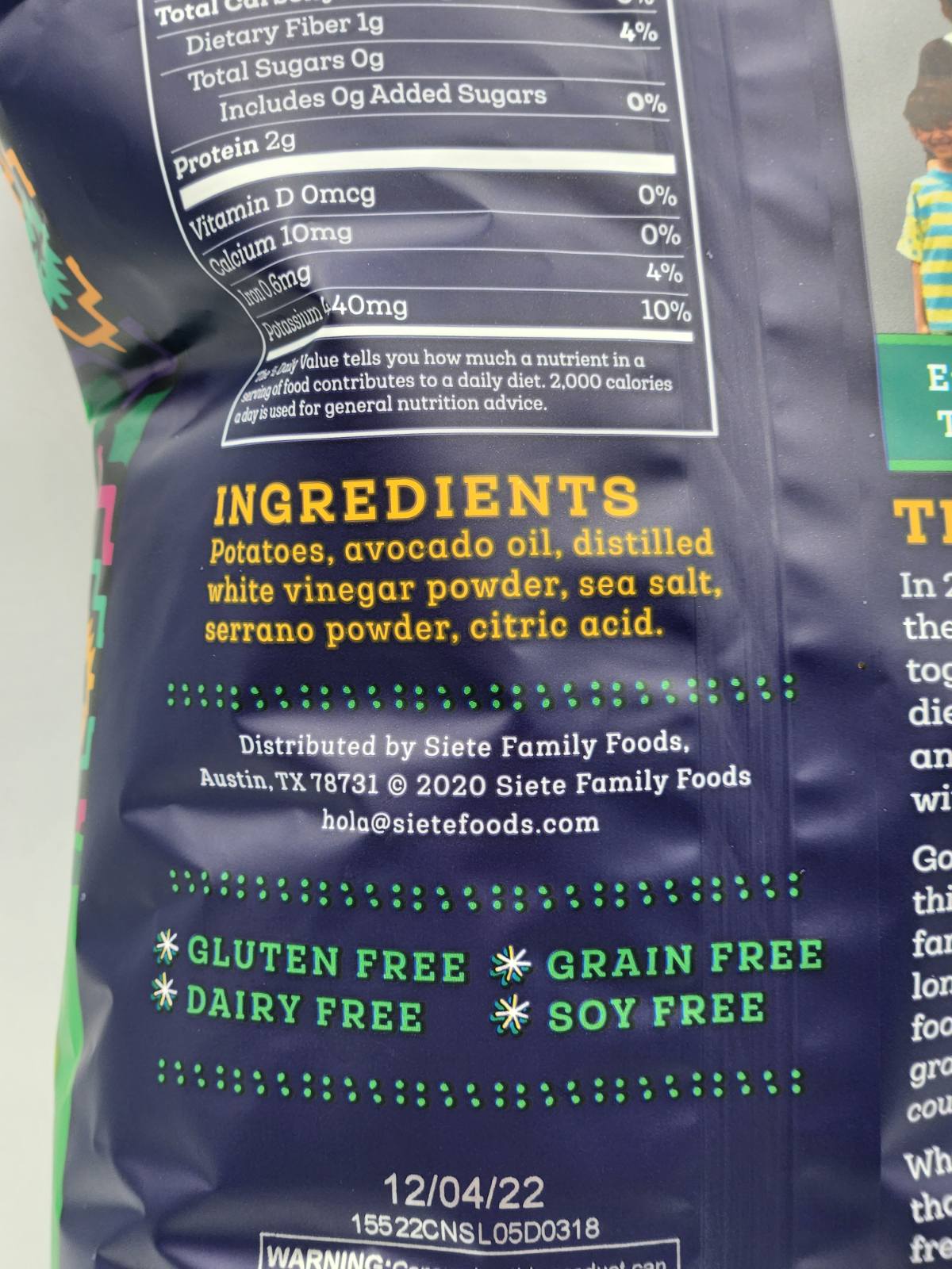 Sea Salt & Vinegar With Serrano Potato Chips