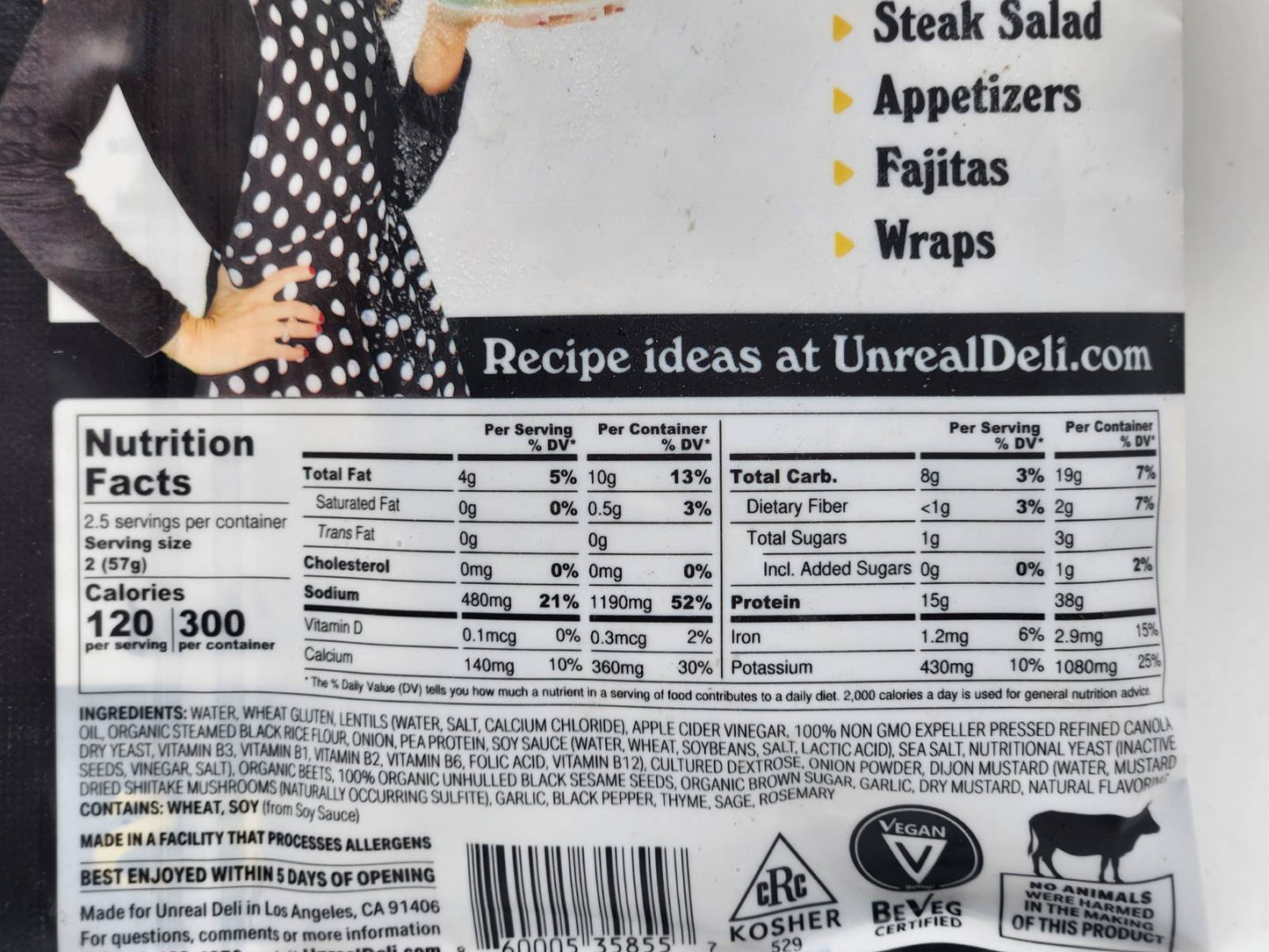 Unreal Steak Slices
