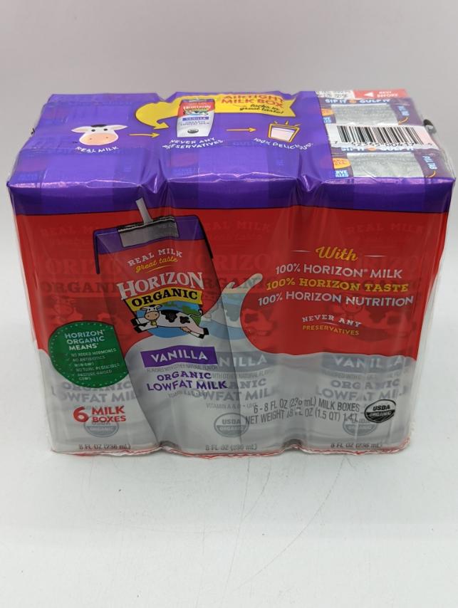 Low Fat Vanilla Milk Boxes