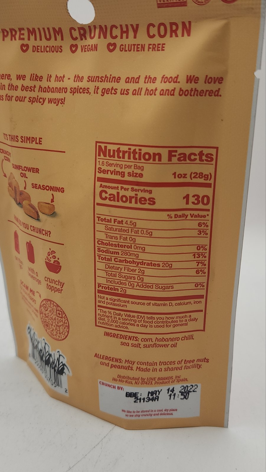 Habanero Chili Corn Snack