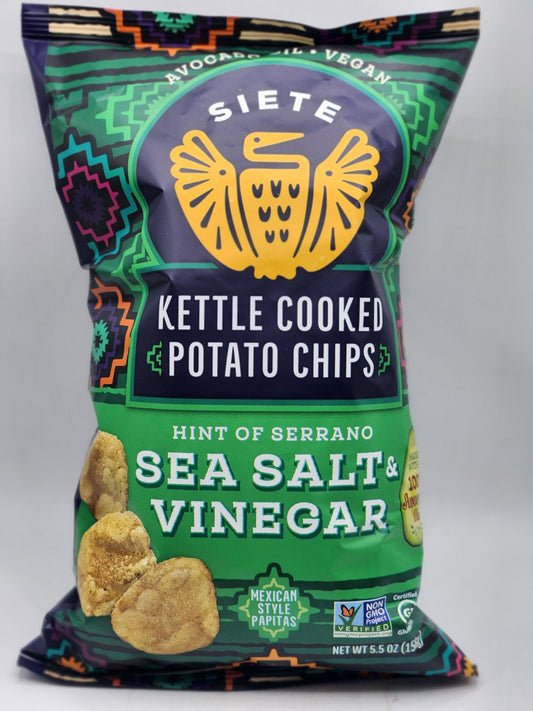Sea Salt & Vinegar With Serrano Potato Chips