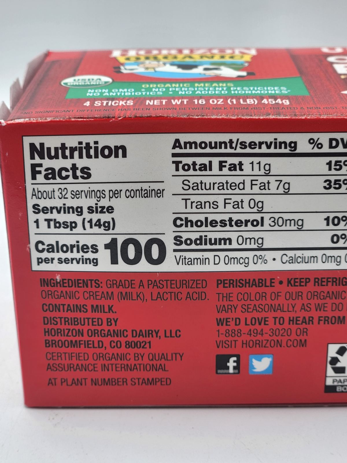 Unsalted Organic Butter