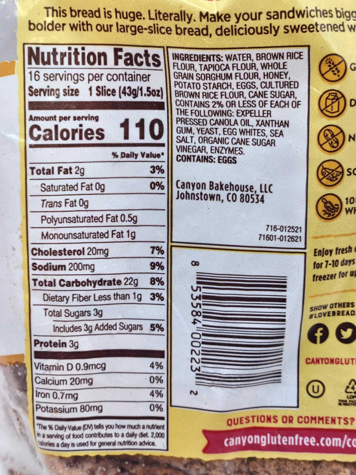 Honey White Heritage Bread